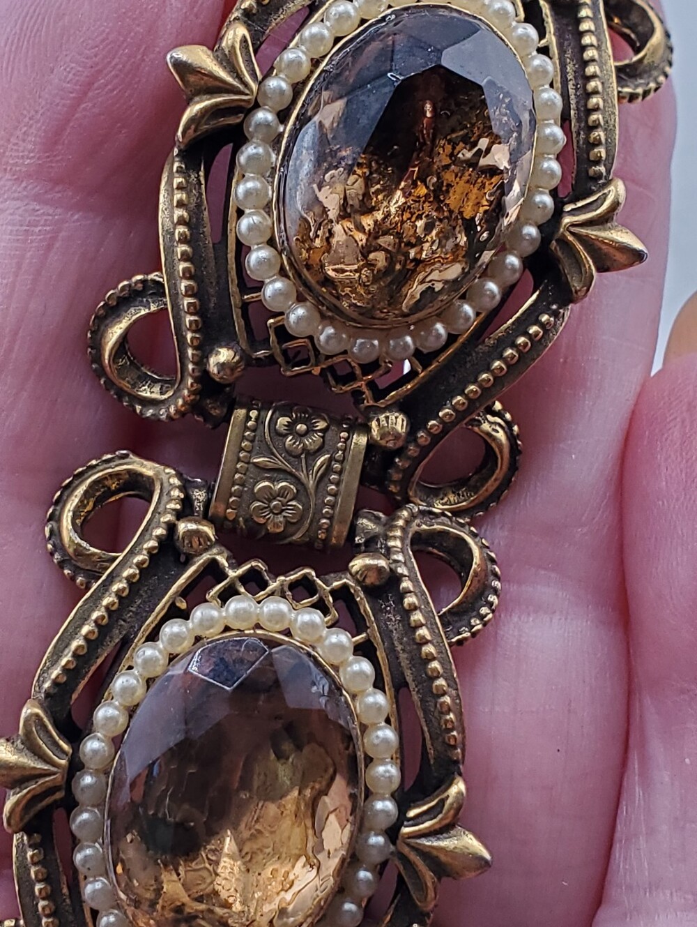Vintage Florenza Chunky Stone Bracelet - Picture 9 of 10